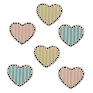 Decorative Buttons - Hearts Bazooples Collection